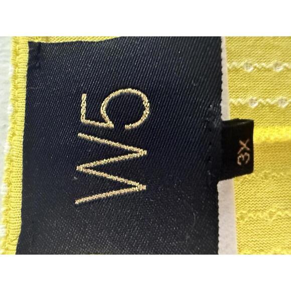 W5 Women's Yellow 3X Top with Flared Sleeves - Picture 2 of 3